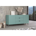 Buffet/bahut moderne 180 cm bleu/anthracite Melvine