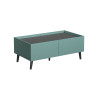 Table basse moderne bleu/anthracite Melvine