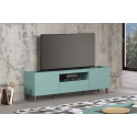 Meuble TV moderne 181 cm bleu/anthracite Melvine