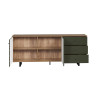 Buffet/bahut moderne 183 cm chêne artisan/vert Santana