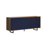 Buffet/bahut moderne 183 cm chêne artisan/bleu Santana