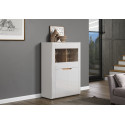 Buffet haut contemporain blanc laqué brillant Marlie