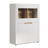 Buffet haut contemporain blanc laqué brillant Marlie