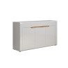 Buffet/bahut contemporain 150 cm blanc laqué brillant Marlie