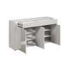 Buffet/bahut contemporain 150 cm blanc laqué brillant Marlie