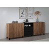 Buffet/bahut contemporain 227 cm marron/noir mat Kendra