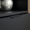 Buffet/bahut contemporain 227 cm marron/noir mat Kendra