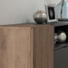 Buffet/bahut contemporain 227 cm marron/noir mat Kendra