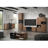 Buffet/bahut contemporain 227 cm marron/noir mat Kendra