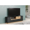 Meuble TV moderne 187 cm chêne/anthracite Cindy