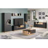 Meuble TV moderne 187 cm chêne/anthracite Cindy