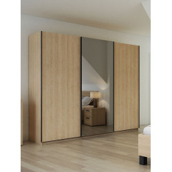 Armoire adulte contemporaine 250 cm chêne sable Juliana