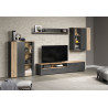 Meuble TV moderne 210 cm chêne/anthracite Julian