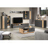 Meuble TV moderne 210 cm chêne/anthracite Julian