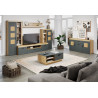 Meuble TV moderne 230 cm chêne/anthracite Bonnie