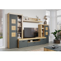 Ensemble TV moderne chêne/anthracite Bonnie