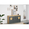 Buffet/bahut moderne 160 cm chêne/anthracite Bonnie