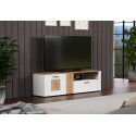 Meuble TV moderne 170 cm chêne/blanc Vickie