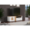 Meuble TV moderne 170 cm chêne/blanc Vickie