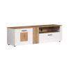 Meuble TV moderne 170 cm chêne/blanc Vickie