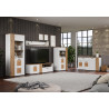 Meuble TV moderne 170 cm chêne/blanc Vickie