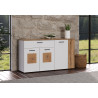 Buffet/bahut moderne 150 cm chêne/blanc Vickie