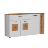 Buffet/bahut moderne 150 cm chêne/blanc Vickie