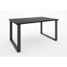 Bureau droit individuel 150 cm noir Lisie