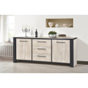 Buffet/bahut contemporain 230 cm chêne sable Thorie