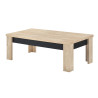 Table basse contemporaine chêne ivoire Spirit