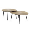 Tables basses style industriel en métal bronze/doré Rayna (lot de 2)