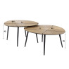 Tables basses style industriel en métal bronze/doré Rayna (lot de 2)