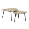 Tables basses style industriel en métal bronze/doré Rayna 2 (lot de...