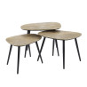 Tables basses style industriel en métal bronze/doré Rayna (lot de 3)