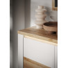 Buffet/bahut contemporain 156 cm blanc laqué brillant Isia