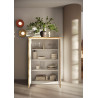 Buffet haut contemporain blanc laqué brillant Isia