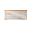 Buffet/bahut contemporain 207 cm blanc laqué brillant Isia