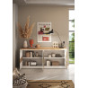 Buffet/bahut contemporain 210 cm blanc laqué brillant Isia