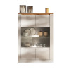 Vitrine contemporaine 117 cm blanc laqué brillant Isia