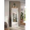 Vitrine contemporaine 71 cm blanc laqué brillant Isia