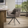 Fauteuil rotatif moderne en tissu Marcus (lot de 2)