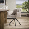 Fauteuil rotatif moderne en tissu Marcus (lot de 2)