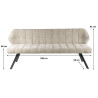 Banquette moderne en tissu Marcus