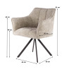 Fauteuil rotatif moderne en tissu Marcus (lot de 2)