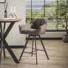 Tabouret de bar moderne en tissu Marcus (lot de 2)