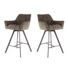 Tabouret de bar moderne en tissu Marcus (lot de 2)