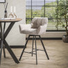 Tabouret de bar moderne en tissu Marcus (lot de 2)