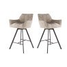 Tabouret de bar moderne en tissu Marcus (lot de 2)