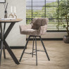 Tabouret de bar moderne en tissu Marcus (lot de 2)