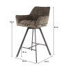 Tabouret de bar moderne en tissu Marcus (lot de 2)